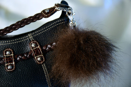 Bison PomPom Key Chain